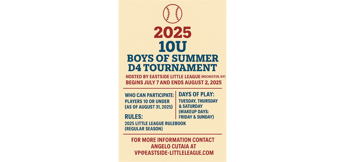 2025 10U Boys of Summer Tournament